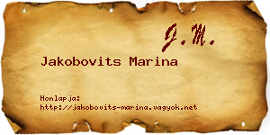 Jakobovits Marina névjegykártya